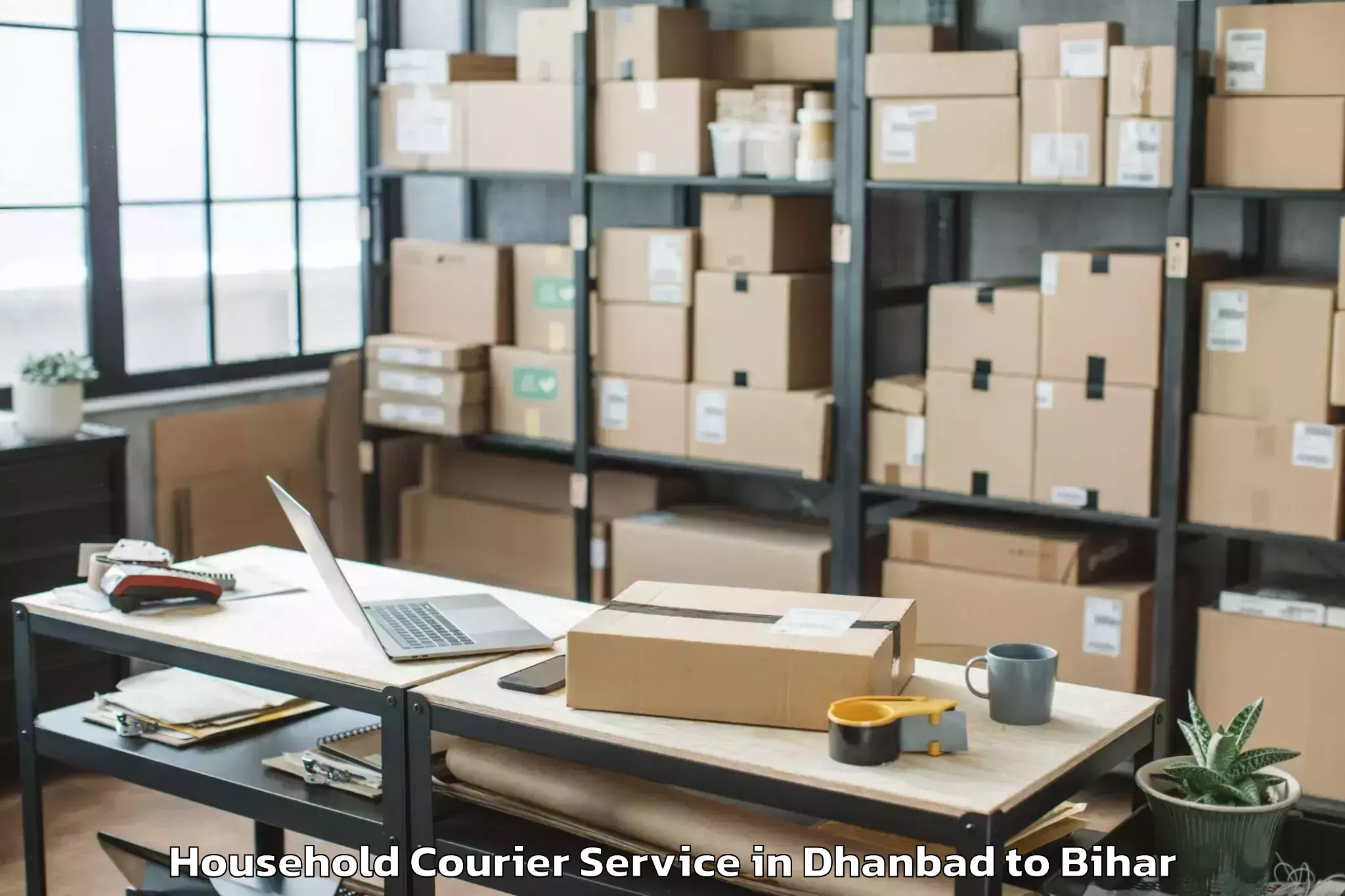 Trusted Dhanbad to Darbhanga Airport Dbr Household Courier